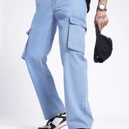 glitchez Men Urban Savvy Relaxed Fit Cargo Jeans-picture-46