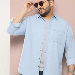 Sztori Men Plus Size Original Solid Casual Shirt-image-83