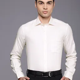 Louis Philippe Pure Cotton Classic Fit Formal Shirt-image-90