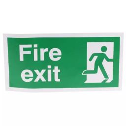 RS PRO 150x150 mm Vinyl English Fire Exit Sign 3701318-72