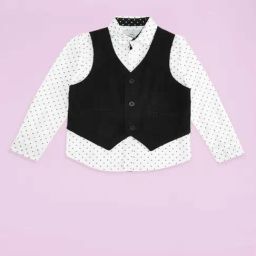 Pantaloons Baby Kids White & Black Cotton Printed Full Sleeves Shirt-image-68