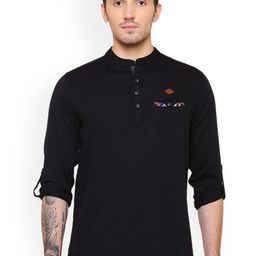 Kuons Avenue Men Tailored Fit Band Collar Pure Cotton Casual Shirt-image-22