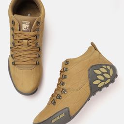 Woodland Men Mid-Top Leather Sneakers-picture-51