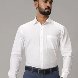 Viveagham Men Comfort Semi Sheer Casual Shirt-image-27