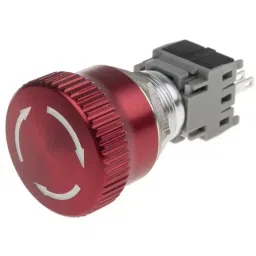 RS PRO Push Button Switch Latching Twist to Release Panel Mount 19.2 mm Cutout, 8771952-40