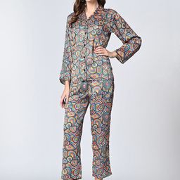 OWL MINK Printed Shirt Collar Shirt With Trouser Co-Ords-picture-57