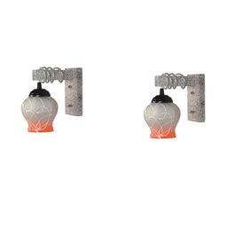SOMIL Orange Glass Cylinder Printed Wall Lamps-picture-45