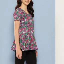 Aarika Abstract Printed Round Neck Swim Suit With Goggle image 4