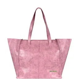 Bagsy Malone Pink Textured Large Tote Handbag-image-64