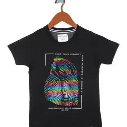 Monte Carlo Kids Black Printed T-Shirt-image-55