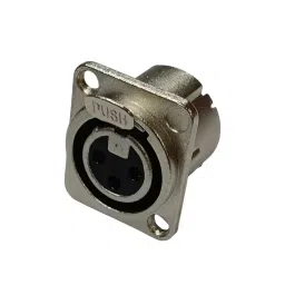 SETMI INDIA XLR Connector Female 3-Pin with Push-Lock Mechanism, Silver-94