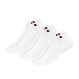 NAVYSPORT Men Pack Of 3 White Solid Ankle-Length Socks-35