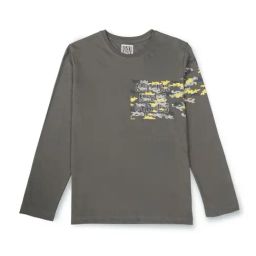 Gini & Jony Kids Grey Printed Full Sleeves T-Shirt-image-36
