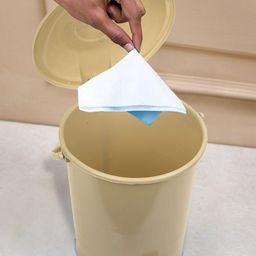 Kuber Industries Beige 2 Pieces Pedal Dustbin With Lid-25