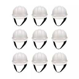 Ladwa Safety Director Helmet for Men & Women White, LSI - DHW - 9 (Pack of 9)-19