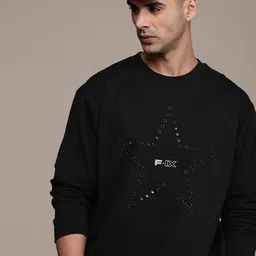 FORCE IX Self Design Pure Cotton Pullover Sweatshirt-picture-37