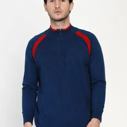 ARMISTO Men Blue & Red Woolen Pullover-image-82