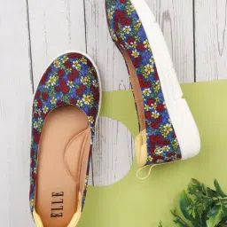 Elle Women's Blue Flat Ballets-image-16