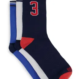 U.S. Polo Assn. Kids Pack Of 3 Patterned Mid Calf-Length Socks-image-80