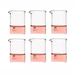RANDHAWA GLOBAL Borosilicate Glass 3.3 Beaker 5 ml with Graduation Marks, RG-44662 (Pack of 6 Pcs)-21