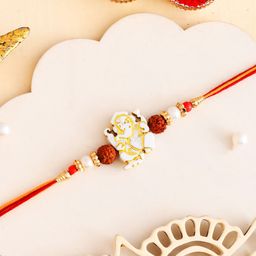 Aapno Rajasthan Men Lord Ganesha Thread Rakhi With Roli Chawal-image-69