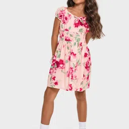 THE CHILDREN'S PLACE Floral Print Smocked & Bow Detail Mini Dress-picture-28