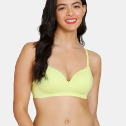 Zivame Light Green Half Coverage Wireless T-Shirt Bra-image-62