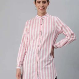 London Rag Pink & White Striped Shirt-image-90