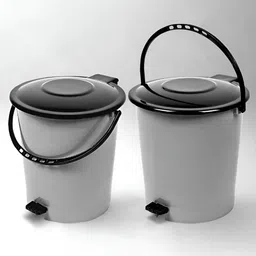 Kuber Industries Grey & Black 2 Pieces Pedal Dust Bins 10 L-8
