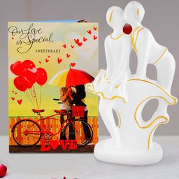 Archies Multicoloured Couple Figurine with Greeting Card-image-75