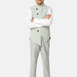 TAHVO Boys Single-Breasted Slim-Fit 3-Piece Suit-picture-12