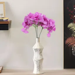 LITVERSE Purple 3 Pieces Hydrangea Artificial Plant-11