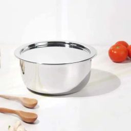 The Indus Valley Silver Stainless Steel 18 cm Gas Compatible Tope With Lid (2.2 L)-17