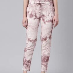 SHOWOFF Mauve Denim Tie - Dye Mid Rise Jeans-image-39