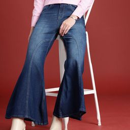 all about you Women Slim Flared Bootcut High-Rise Light Fade Stretchable Jeans-image-55