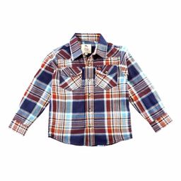 Cherry Crumble Unisex Blue & Brown Checked Casual Shirt-image-82