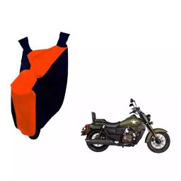 Auto Pearl Waterproof Two Wheeler Cover For UM Renegade (Orange & Blue)-image-78