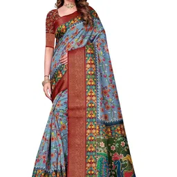 PARVOTSAV Multi Polyester Saree-image-83