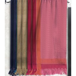 Athom Living 100% Cotton Bath Towel Waffle Border Pack Of 6 - Multicolour-image-91