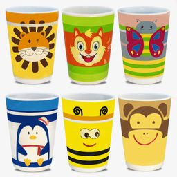 FunBlast Bamboo Fiber Glasses Pack of 6  380 ML Each (Color & Design May Vary)-28