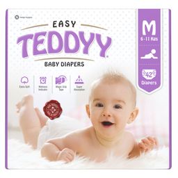 Teddyy Baby Diapers Easy Taped Style Diaper Medium - 42 Pieces-17