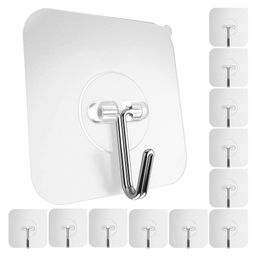 Party Propz Wall Hooks For Multipurpose White- Pack Of 10-image-1