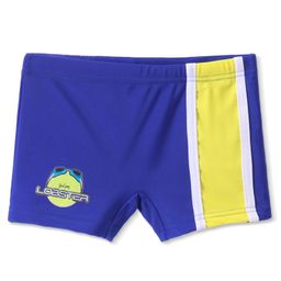 LOBSTER Swimming Shorts with Text Print - Yellow & Blue-image-21