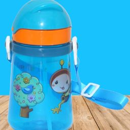 The Cheeky Kidzz Baby Unbreakable Straw Sippy Bottle/Cup/Mug Water/Juice Training Straw 350ML Sipper Feeding Bottle BPA Free (BLUE)-12