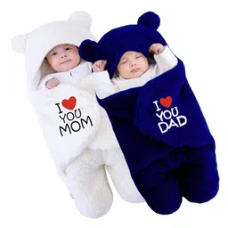 Babyzone Super Soft Hooded Baby Blanket Wearable Swaddle Wrapper For 0-6 Months Baby Boys and Baby Girls - Pack of 2-picture-22
