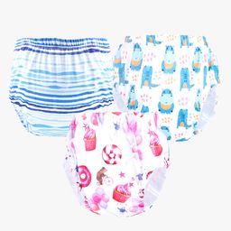 Chinmay Kids Baby Panty Boys and Girls Reusable Washable Printed Panty Pack of 3 - Multicolor-image-78