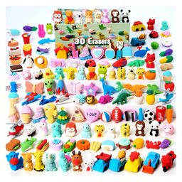 SUPER TOY 10PC Assorted Erasers for Kids Different Shapes 3D Erasers Return Gift Classroom School Prize Rewards Rubber for Boys & Girls Stationery Supplies Party Favors-0