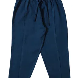 Snowflakes Cotton Solid Trousers - Teal Blue-picture-13