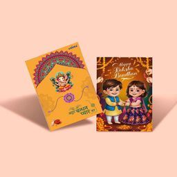 ASIDEA Rakhi With Roli Chawal , Mini Clock & Greeting Card image 4