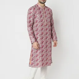 Ethnicity Men Printed Regular Kurta with Pyjamas-picture-12